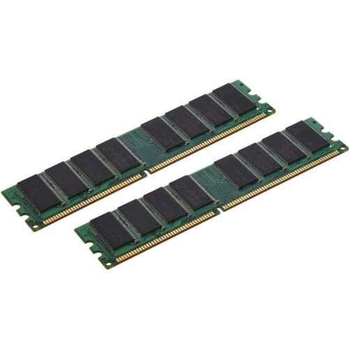 2x1GB PC3200 non-ECC DDR 400MHz High Density MEMORY 184-pin DIMM RAM