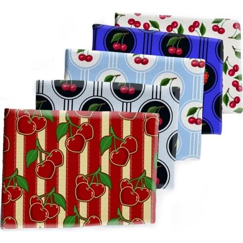 50*150cm Cherry Pattern Bullet Textured Fruit Liverpool Patchwork Tissue Kids home textile