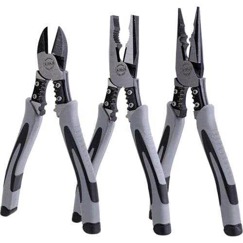 6''7'' Wire Pliers Multi Diagonal Pliers Set Stripper Crimper Cutter Needle Nose Nipper Wire Stripping Crimping Repair Hand Tool