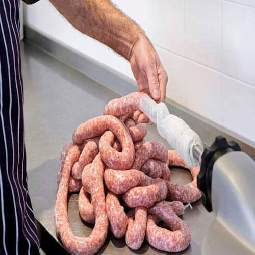 6Pc Casings for Sausage Salami Caliber 50Mm Length 100Cm + Funnel Meat Filler Tools Sausage Packaging Tools Inedible Casings