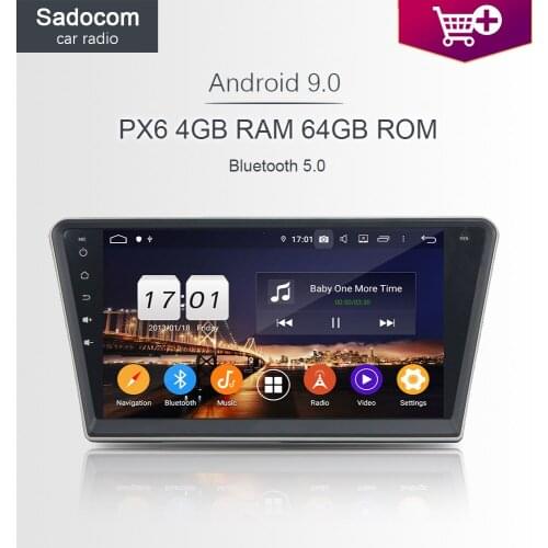 PX6 DSP 10.1" Android10.0 4GB RAM 64GB Car multimedia radio Player GPS RDS autoradio Bluetooth 5.0 For PEUGEOT PG 408 2014-2016