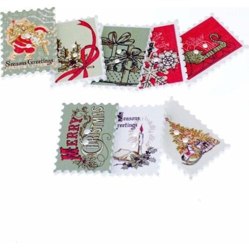 Free Shipping 25PCs Random Mixed Rectangle 2 Holes Pattern messageSewing Wood Buttons Scrapbooking 33.5x23.5mm F1053