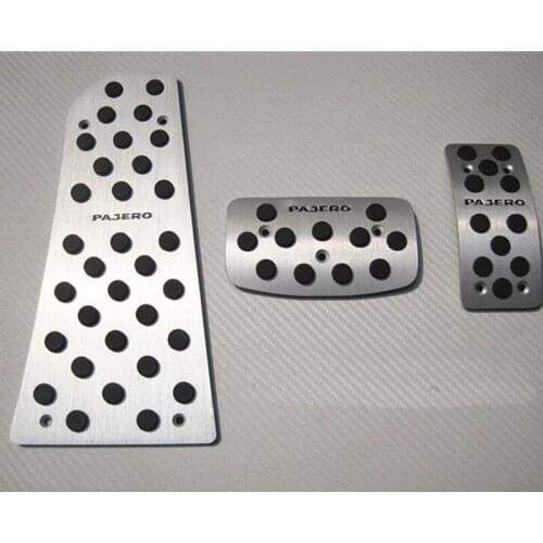 For MITSUBISHI PAJERO/Pajero SPORT Fuel Brake Foot Rest AT Pedal Plate Non slip Accelerator Pad Sticker,Car Styling Accessories