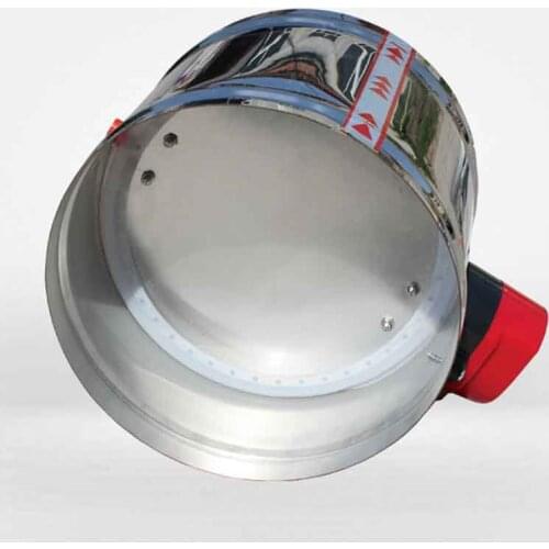 AC 220V DC12V 24V Stainless Steel Electric Air Solenoid Valve Air Duct Motorized Damper Valve for Ventilation Pipe Valve