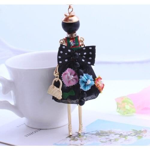 HOCOLE 2017 New Arrival Lady Girl Doll Necklace Pendant Crystal Flower Choker Necklace statement long Silver Chain beads jewelry