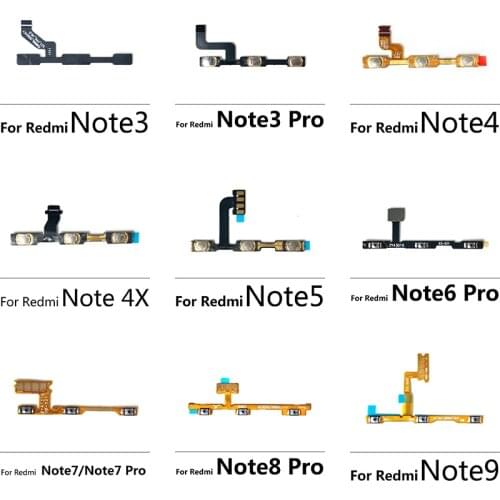Power Switch On/Off Button Volume Key Button Flex Cable For Redmi Note 3 4 5 9 9S Note 4X Note 6 7 8 9 10 Pro Replacement Parts