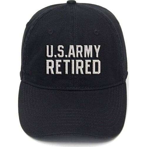 Lyprerazy Army Retired Washed Cotton Adjustable Men Women Unisex Hip Hop Cool Flock Printing Baseball Cap