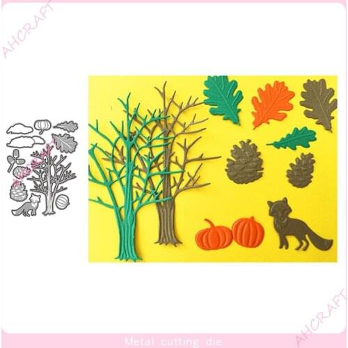 Autumn forest Metal Cutting Dies for DIY Scrapbooking Photo Album Decorative Embossing PaperCard Crafts Die2020