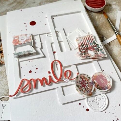 Mmao Crafts Metal Steel Cutting Dies Globe travel luggage compass Stencil For DIY Scrapbooking Paper/photo Cards Embossing Dies