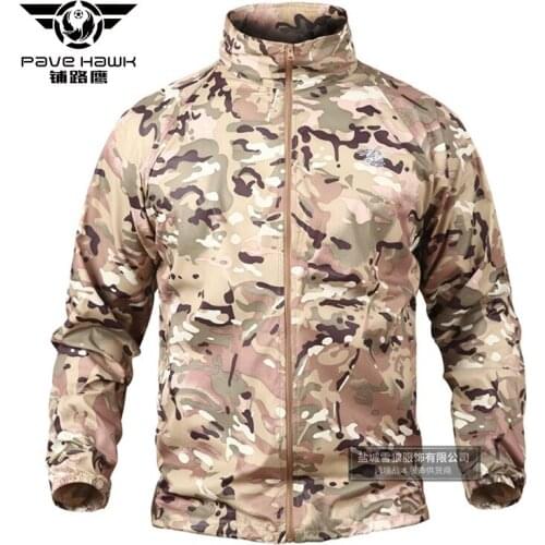 Men Tactical jacket outdoor Quick drying thin Skin clothing Spring summer Sunscreen coat New camo camping Windbreaker outerwear