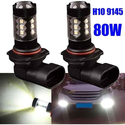 New Arrivals 2Pcs H10 9145 LED Car Headlight 80W Auto Truck Fog Driving Light Light Bulb For Car Lights