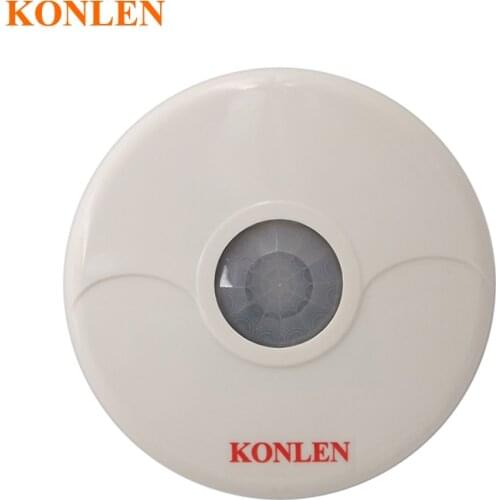 KONLEN Ceiling Mount dual tech Infrared wireless PIR motion sensor detector 360 detection degree 433mhz