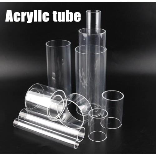 2pcs 20CM OD 16~90mm Transparent Acrylic Aquarium Fish Tank Pipe Plexiglass Water Supply Tube Home Garden DIY Watering Fittings