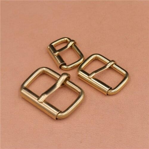 Pure brass belt buckle roller pin buckle leather bag accessories saddle buckle shoulder strap adjustment DIY handmade accessorie