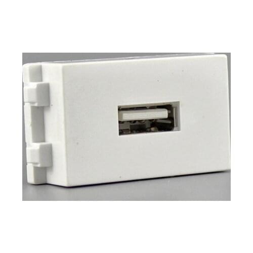 Female To Female USB2.0 Plug Socket Connector 23x36mm Slot Fit For Empty Wall Outlet Panel