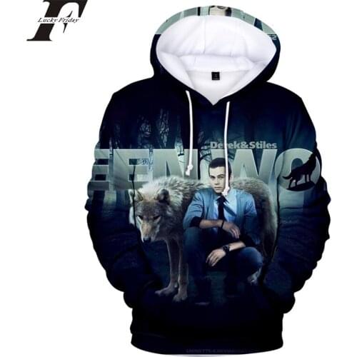 Teen Wolf 3D Style oversized hoodie sweatshirt men/women Tv Series Slim Casual Hooded streetwaer Trend Casual clothes 2019