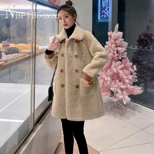 Imitation Lambswool Women Coat 2020 Autumn Winter New Korean Loose Slim Easy To Match Female Coats