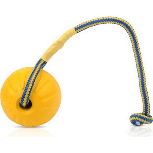 Chew Toys Bite Rubber Pet Dog Play Fetch Puppy Teeth With Carrier Rope Funny Indestructible Solid Training Ball