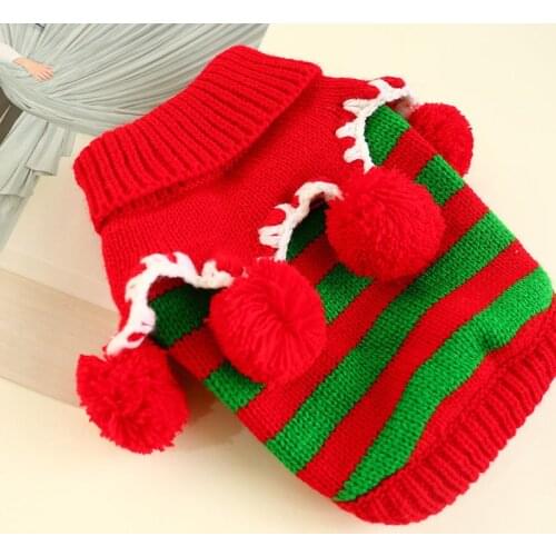Winter Pet Dog Sweater Clothes Puppy Cat Christmas Jumper Clothing Warm Pullover Costumes for Chihuahua Small Dogs ropa perros