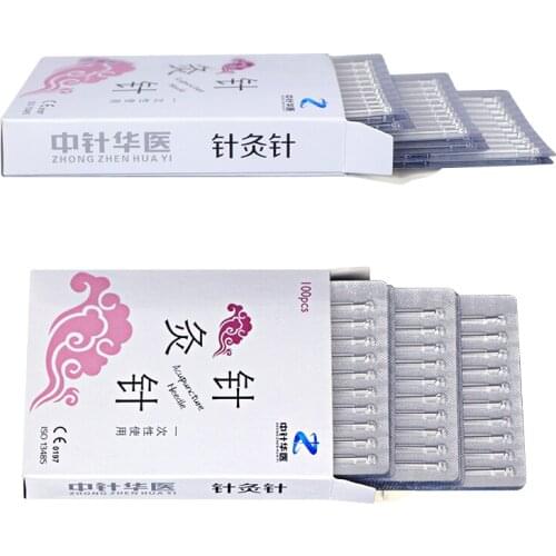 3 boxes 100pcs Acupuncture needle circle ring handle disposable independent pack acuuncture needles 0.18/0.20/0.25/0.30mm