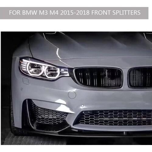 F82 Carbon m4 Bumper p still For bmw m4 2015-2018 2PCS Car Sticker Front Bumper Splitter Fins Body Spoiler Canards Case