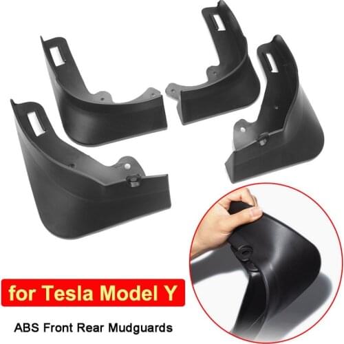 4Pcs Mudguards for Tesla Model Y 2021 ABS Front Rear Mudflap Fender Mud Flaps Splash Guards No Drilling Required Car Accessories