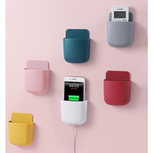 3PC Wall Mounted Storage Box Remote Control Storage Organizer Case For Air Conditioner TV Mobile Phone Plug Holder Stand Rack