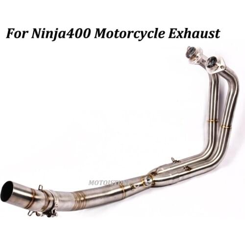 51mm Motorcycle Exhaust Escape Modified Stainless Steel Connection Link Pipe For Ninja400 2017 2018 Ninja 250 EX300 2018 2019