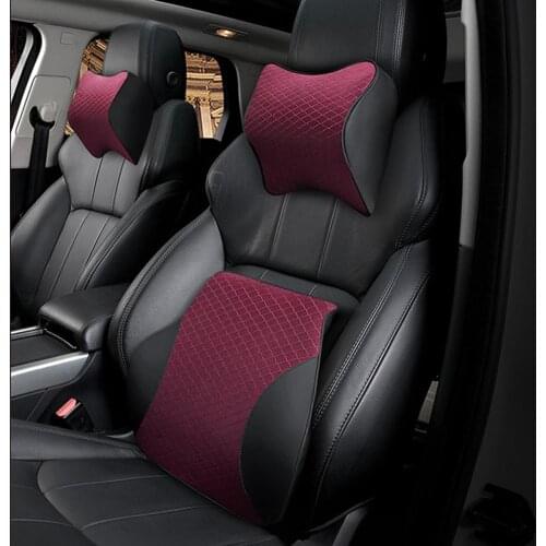 Car Pillows Space Memory Foam Car Lumbar Support Auto Neck Pillow Headrest Head Restraint Auto Accessories