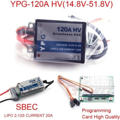 YPG HV 120A ESC (4~14S) SBEC Brushless Speed Controller For ALIGN Trex 600/700 A7 SAB XLPower GARTT LOGO Helicopter