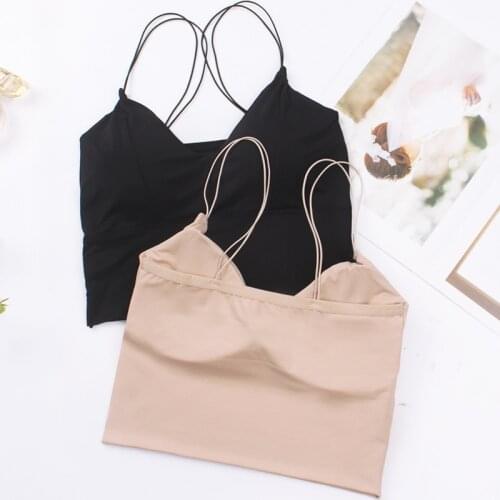 ATHVOTAR Simple Fashion Tube Top for Women Bra Tops Wireless Lingerie Camisole Sexy Push Up Bra Ladies Crop Top