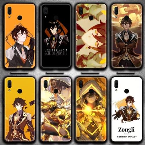 Zhongli Genshin Impact Phone Case for Huawei Y6P Y8S Y8P Y5II Y5 Y6 2019 P Smart Prime Pro