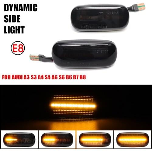 Dynamic Flashing Led Side Marker Turn Signal Light For Audi A3 S3 8P A4 B6 B8 B7 S4 RS4 A6 S6 C5 C7 2005-2011 Indicator Lamp