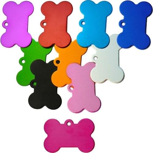 Double-sided personalized dog ID label custom cat and puppy name phone number. Pet ID tag, dog, cat, name, phone, 9 pieces / s