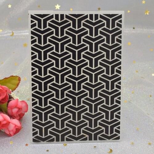Geometry Pattern 3D Embossing Folders for DIY Scrapbooking Paper Card Making Craft Plastic Embossing Template Stencil