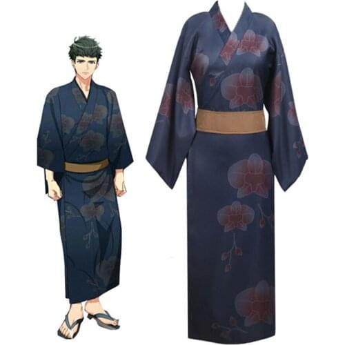 Game A3! Takatou Tasuku Cosplay Costumes Kimono Yukata for Halloween Christmas Party Masquerade Anime Shows Halloween Outfit