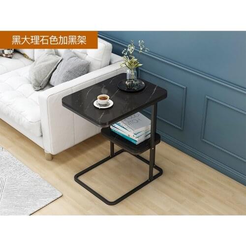 JOYLIVE Creative Living Room Small Tea Table Frame Coffee Table Sofa Side Table With One Shelf Sofa Corner Iron