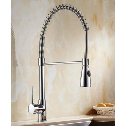 Kitchen Vidric Faucet!2013 NEW!hot and cold water single hole basin sink faucet pull out vegetables a retractable copper tap