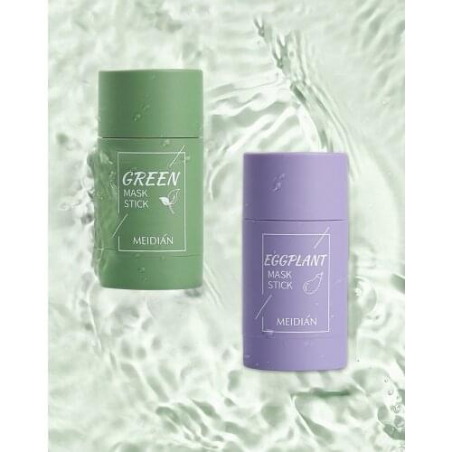 Green Tea Mask Stick Cleansing Face Clean Mask Mud Whitening Moisturizing Purifying Face Masks Clay Stick Oil Control Skin Care