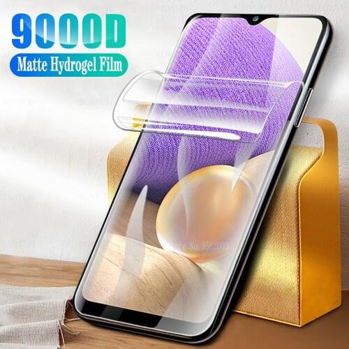 Matte hydrogel film for samsung a32 4G 5G no fingerprint screen protector on samsun a32 a 32 32a 2021 soft film cover