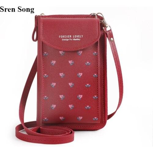 Mini PU Leather Phone Wallet Crossbody Bags For Women 2021 New Lady Printing Shoulder Bags Female Fashion Brand Luxury Purses