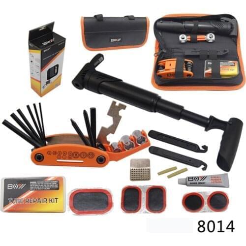 Multifunction Bicycle Repair Kit Tire Repair Kit Inflator Repair Wrench Set Mountain Bike Repair Tool MTB Tool Set Hand Tool Set