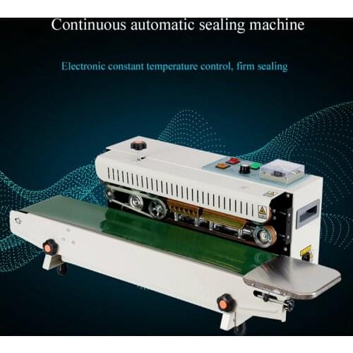 Desktop Continuous Sealer Plastic Bags Sealing Machine Conveyor Belt For Food Tea Bag Sealer 500W