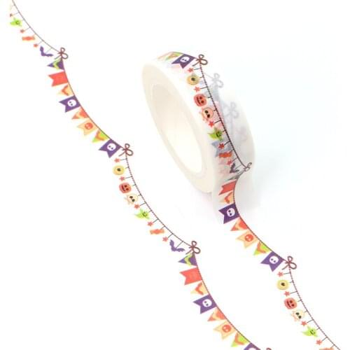 NEW 10pcs/Lot Decorative Party Bunting Halloween Washi Tapes Bullet Journal Wholesale Masking Tape Cute Stationery