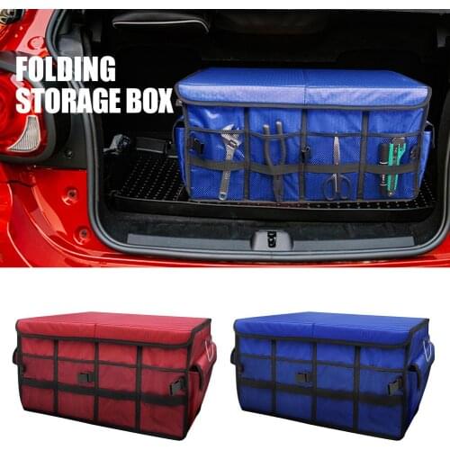 60x35x30cm Car Trunk Organizer Eco-Friendly Super Strong & Durable Collapsible Cargo Storage Box For Auto Trucks SUV Trunk Box