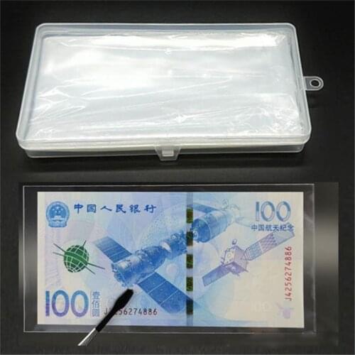 100pcs Banknotes Holder 100Pcs Coin Album Storage Bags Plastic Box PVC Page Paper Money Protective Bag Transparent Portable