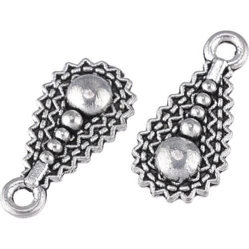 JUYA 50pcs 17.5x9mm Punk Style Alloy Sawtooth Charms Pendant for Women Men Necklace Earring Jewelry DIY Making Findings Handmade