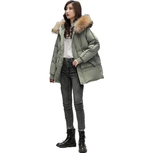 Winter Hooded Parkas Coat Women Yellow Pink Red Thick Warm Casual Tops 2021 New Plus Size Slim Fashion Down Cotton Jacket N1150