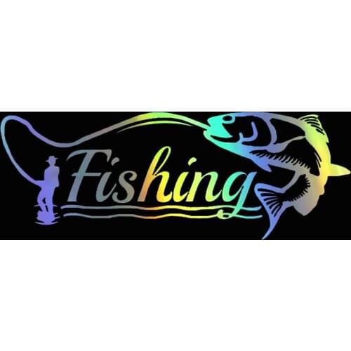 Cartoon Go Fishing Car Stickers Waterproof Car Body Window Decal Sticker Reflective Outdoor Fishing Vinyl Car Accessories