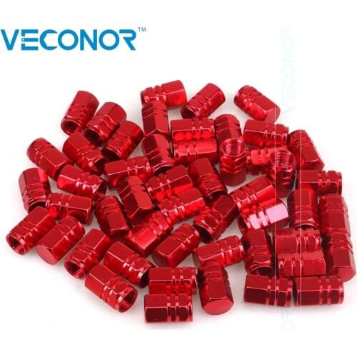 Veconor 48PCS Universal Aluminum Hexgon Style Auto Car Tyre Valve Caps Motorcycle Bicycle Wheel